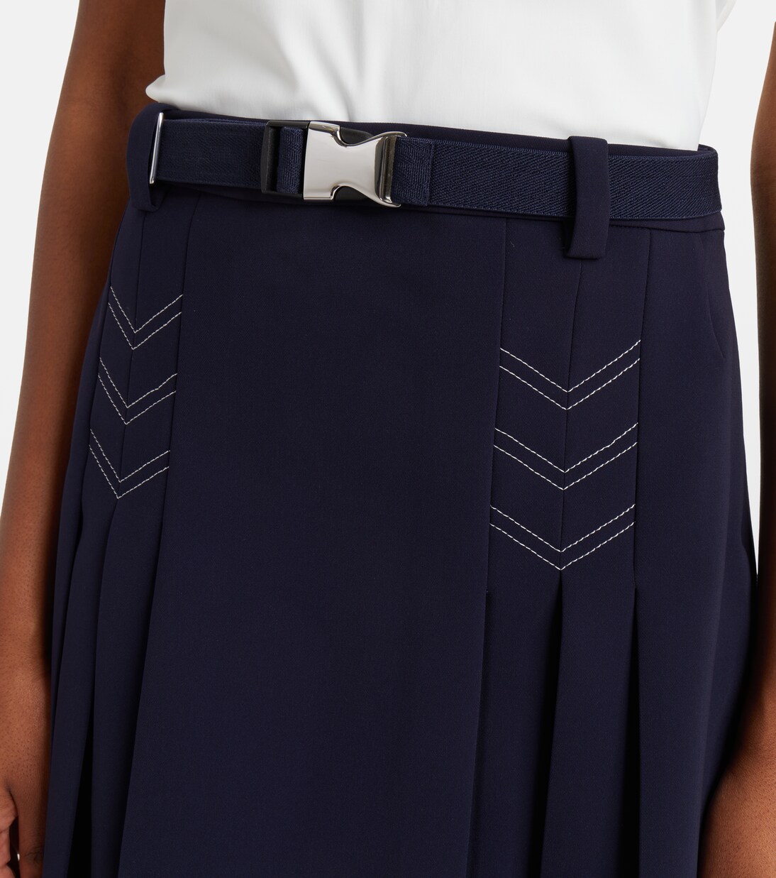 Belted pleated miniskirt | Tory Burch