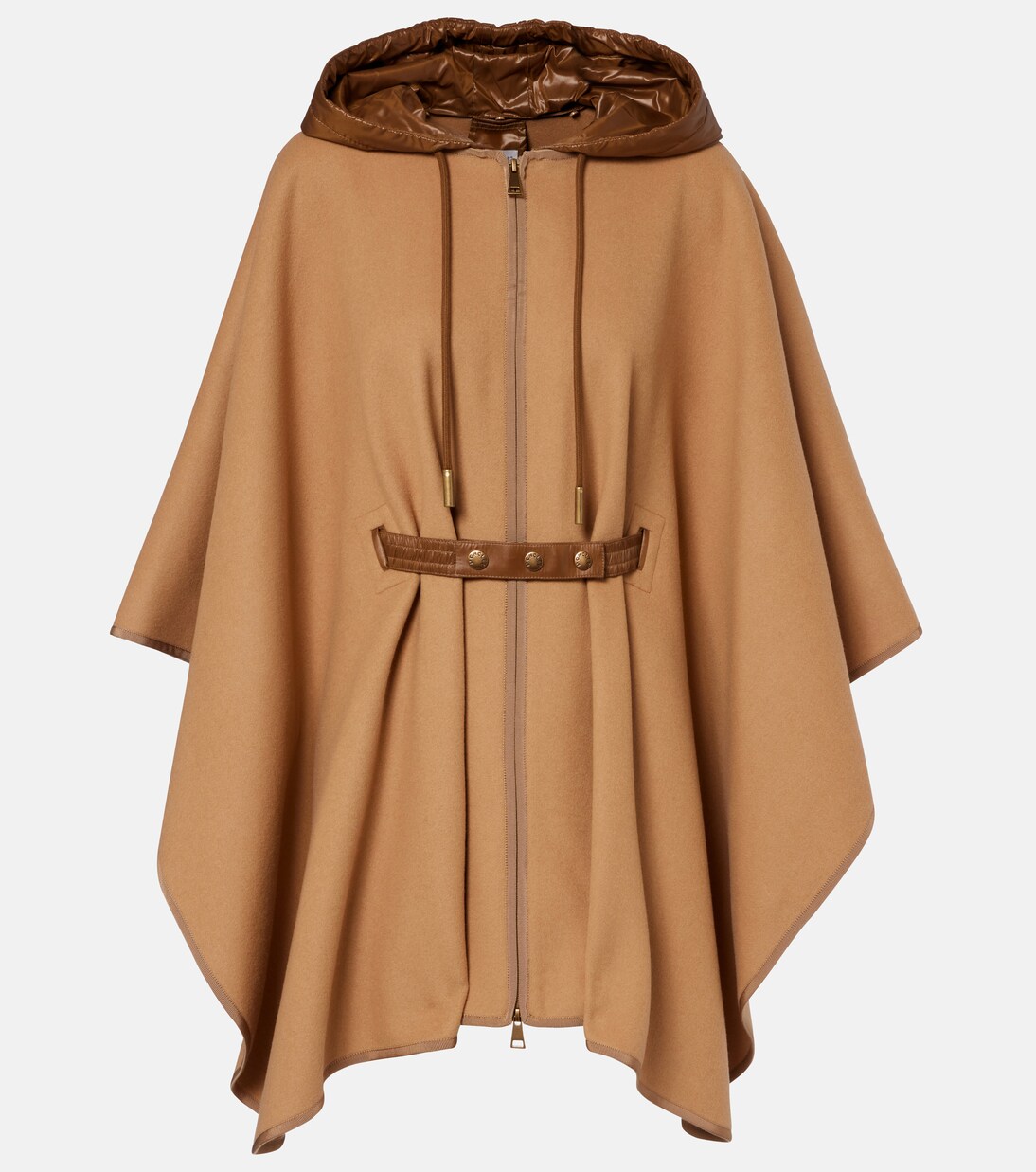 Belted wool-blend cape | Moncler