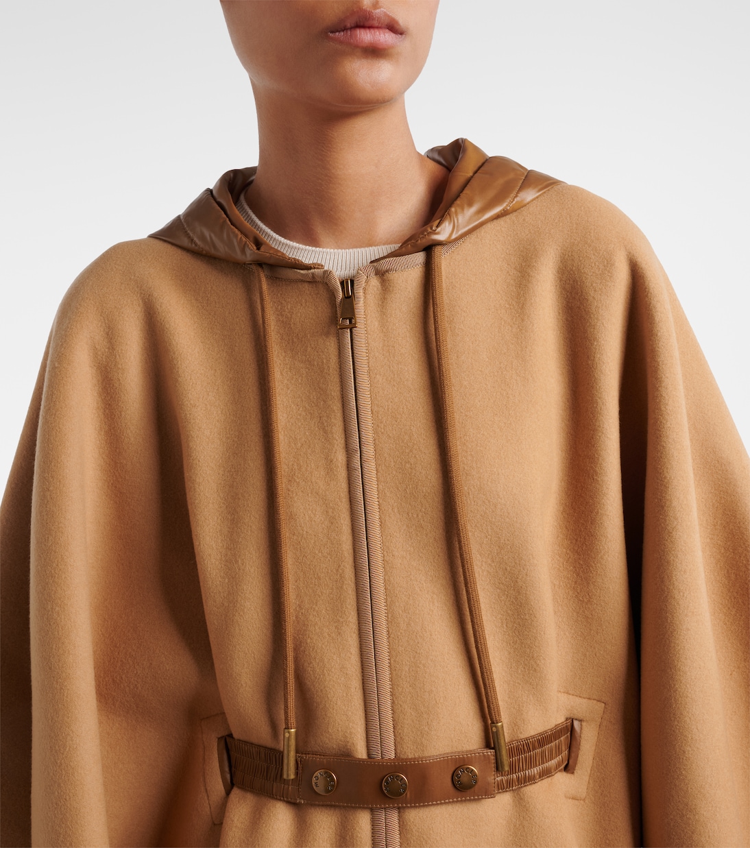 Belted wool-blend cape | Moncler