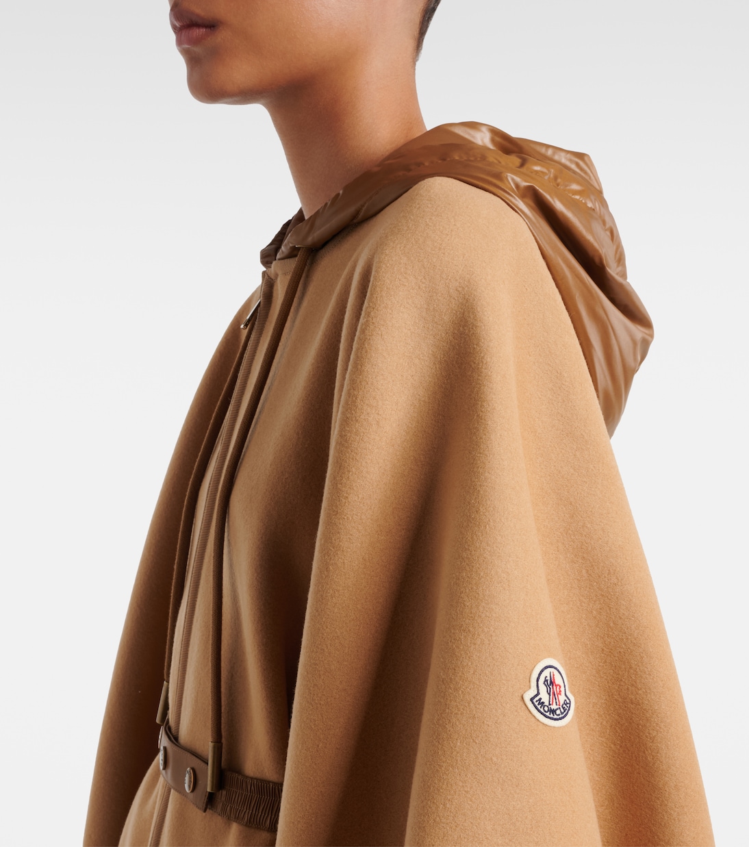 Belted wool-blend cape | Moncler