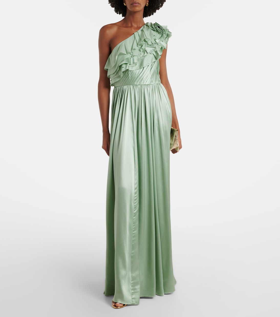 Avalina one-shoulder ruffled silk maxi dress | Ulla Johnson