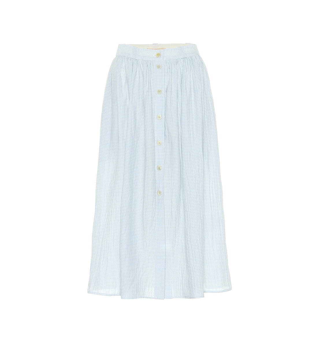 Olivo gingham cotton midi skirt | Brock Collection