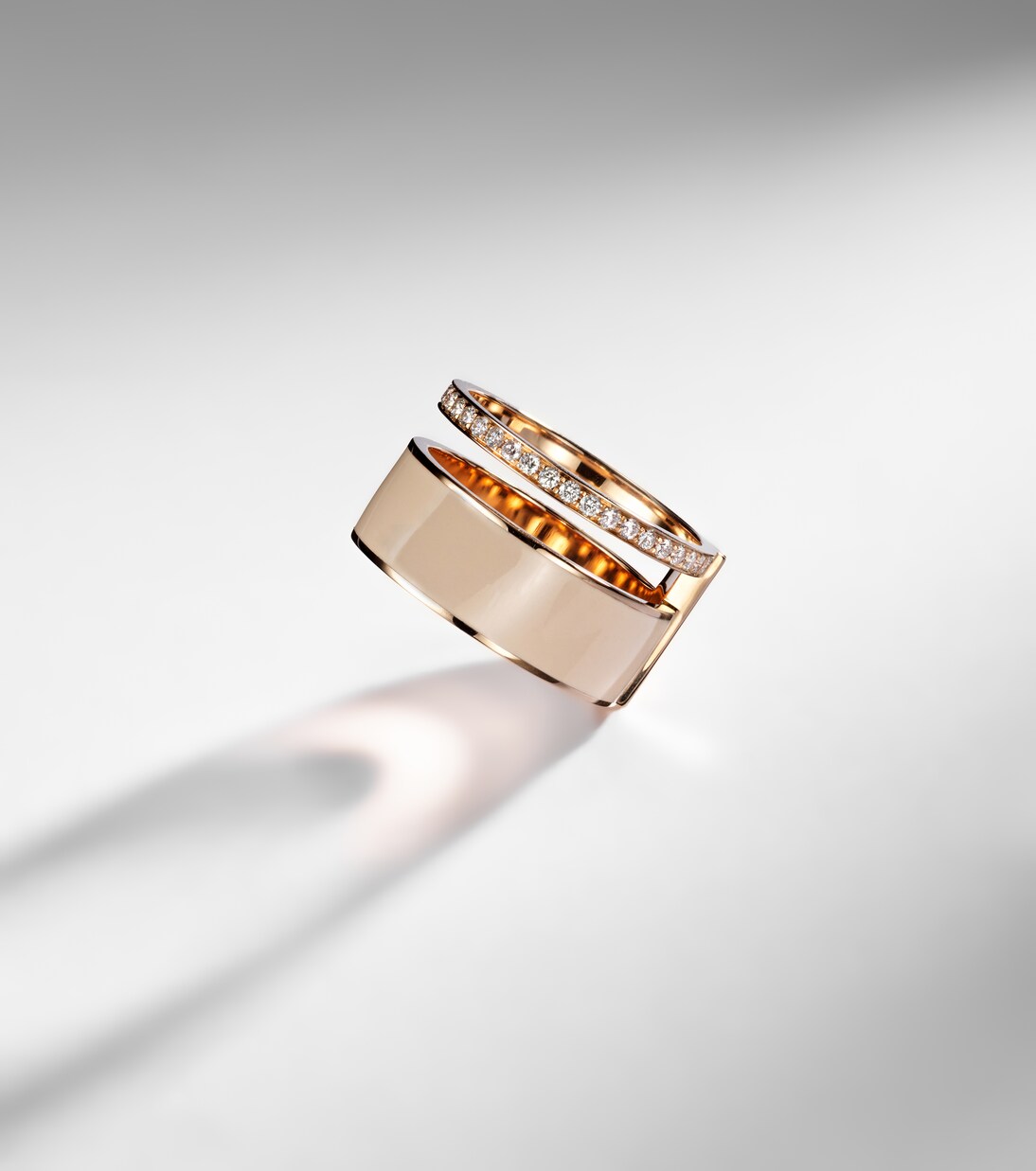 Berbere Module 18kt rose gold ring with diamonds | Repossi