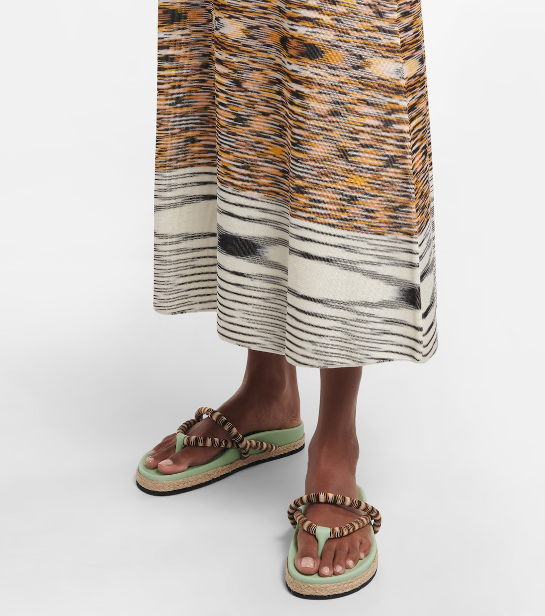 Sandalen mit Häkelstrick | Missoni