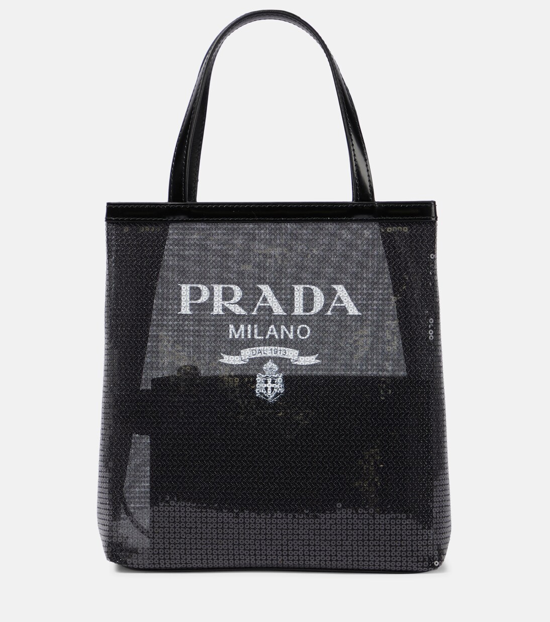 Tote Bag aus Mesh mit Pailletten | Prada