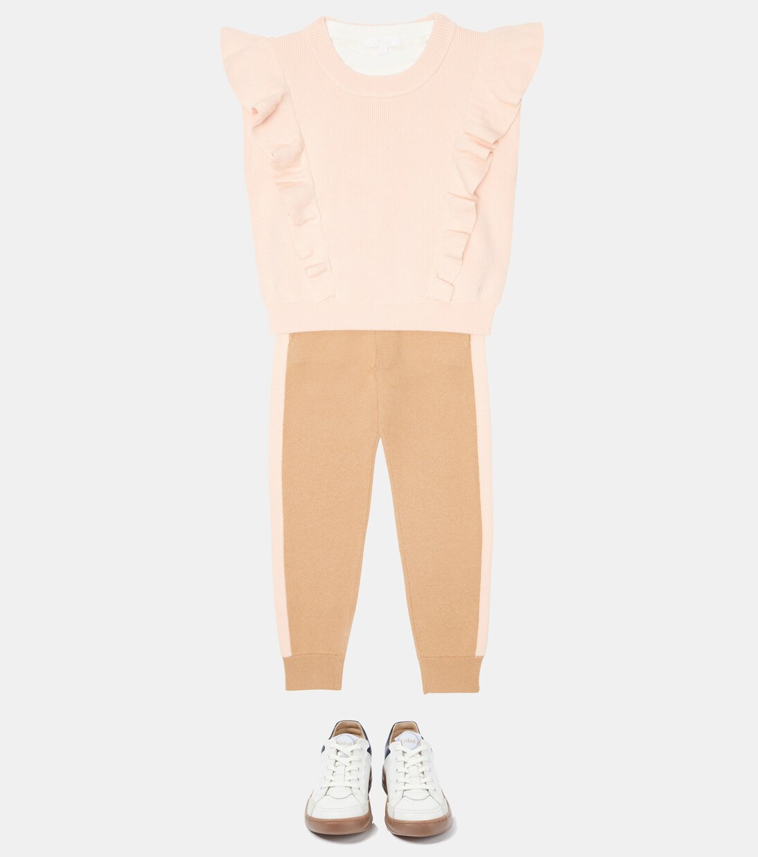 Cable-knit cotton and wool sweater | Chloé Kids