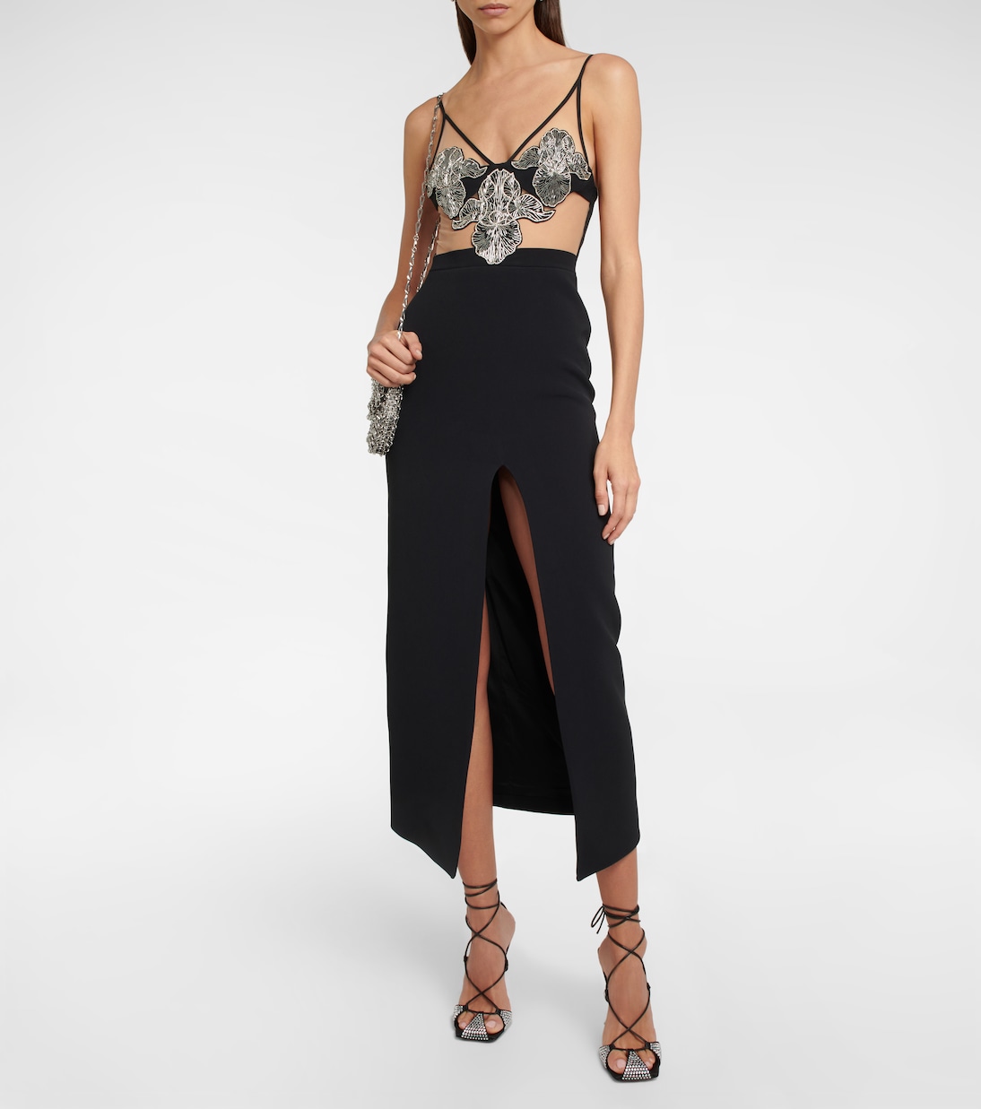 Robe midi à ornements | David Koma