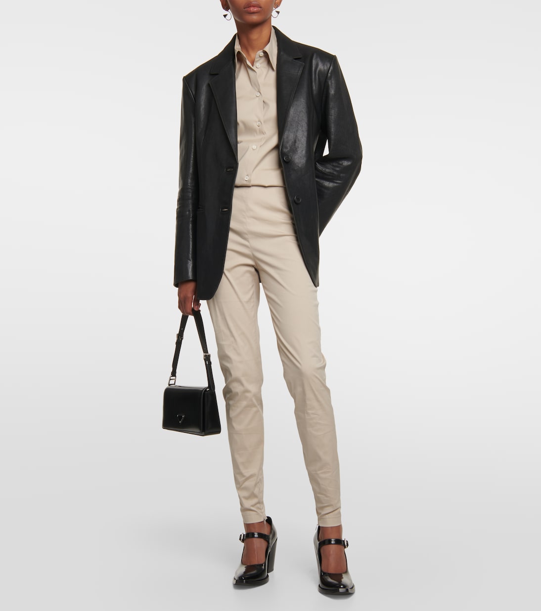 Pantalon slim en coton mélangé | Prada