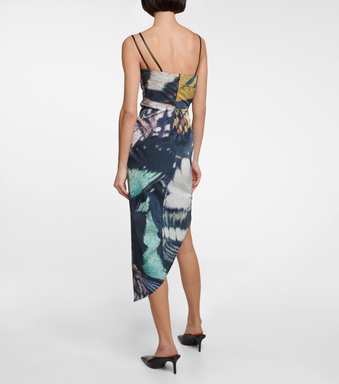 Robe midi asymétrique imprimée | Jacques Wei