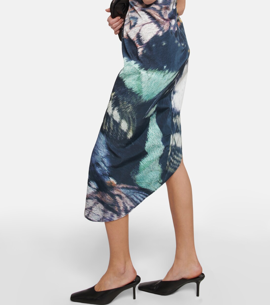 Robe midi asymétrique imprimée | Jacques Wei