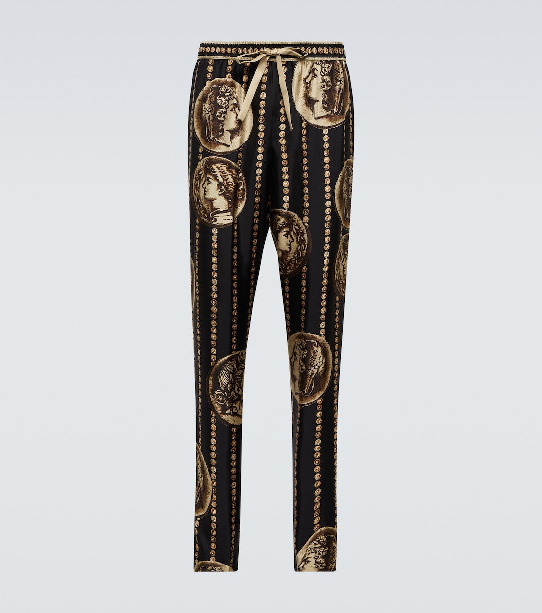 Printed silk straight pants | Dolce&Gabbana