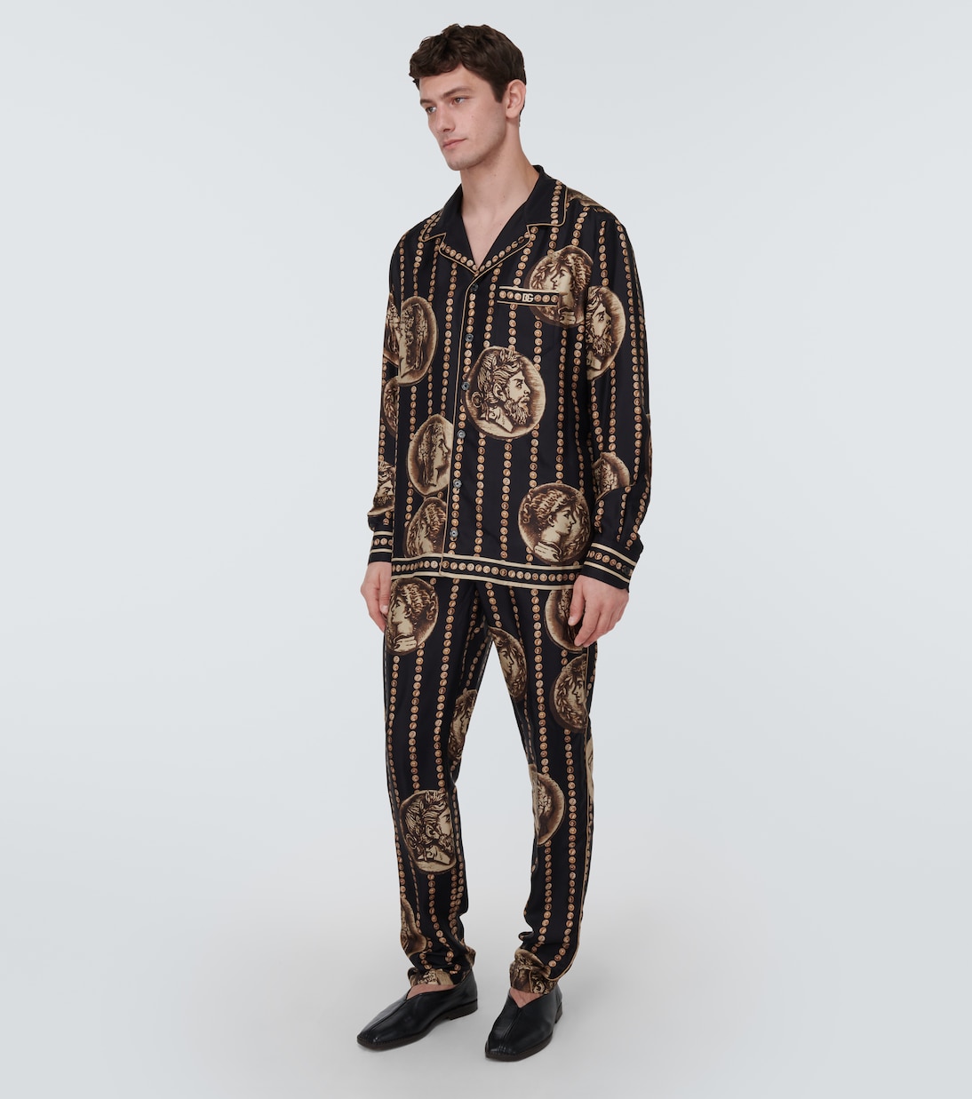 Printed silk straight pants | Dolce&Gabbana