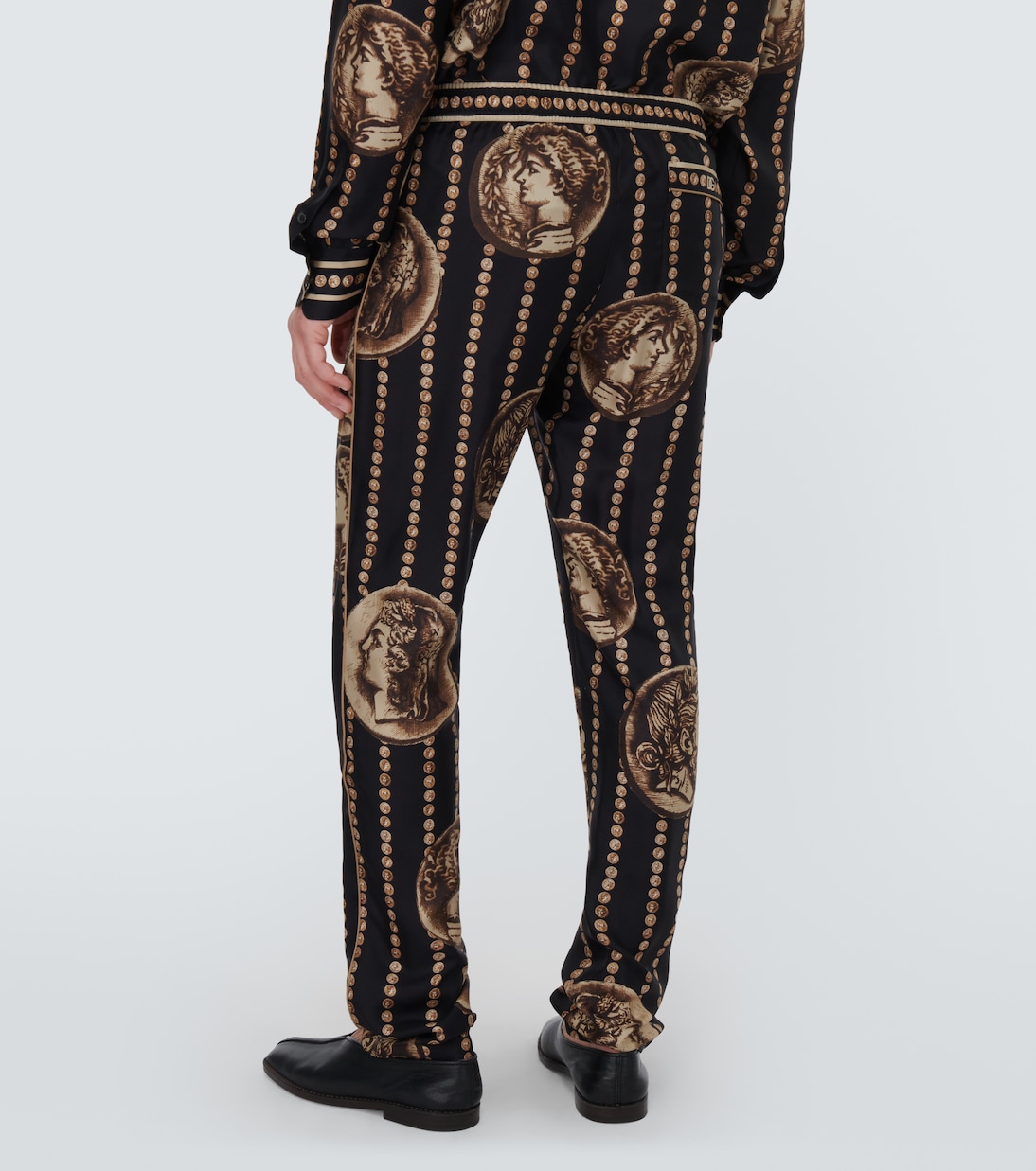 Printed silk straight pants | Dolce&Gabbana