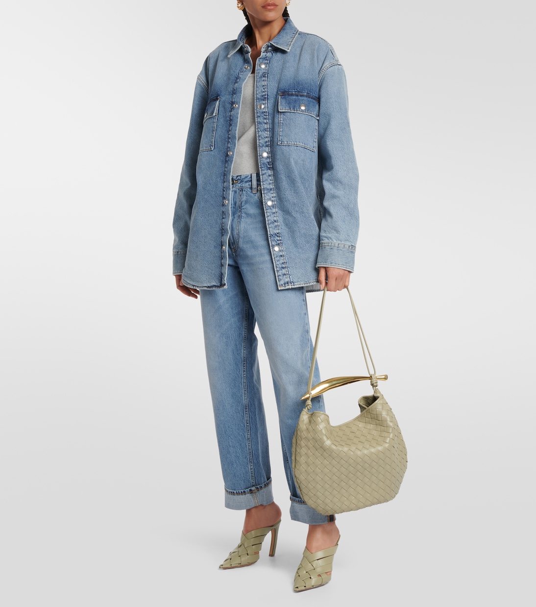 Jean droit à taille mi-haute | Bottega Veneta