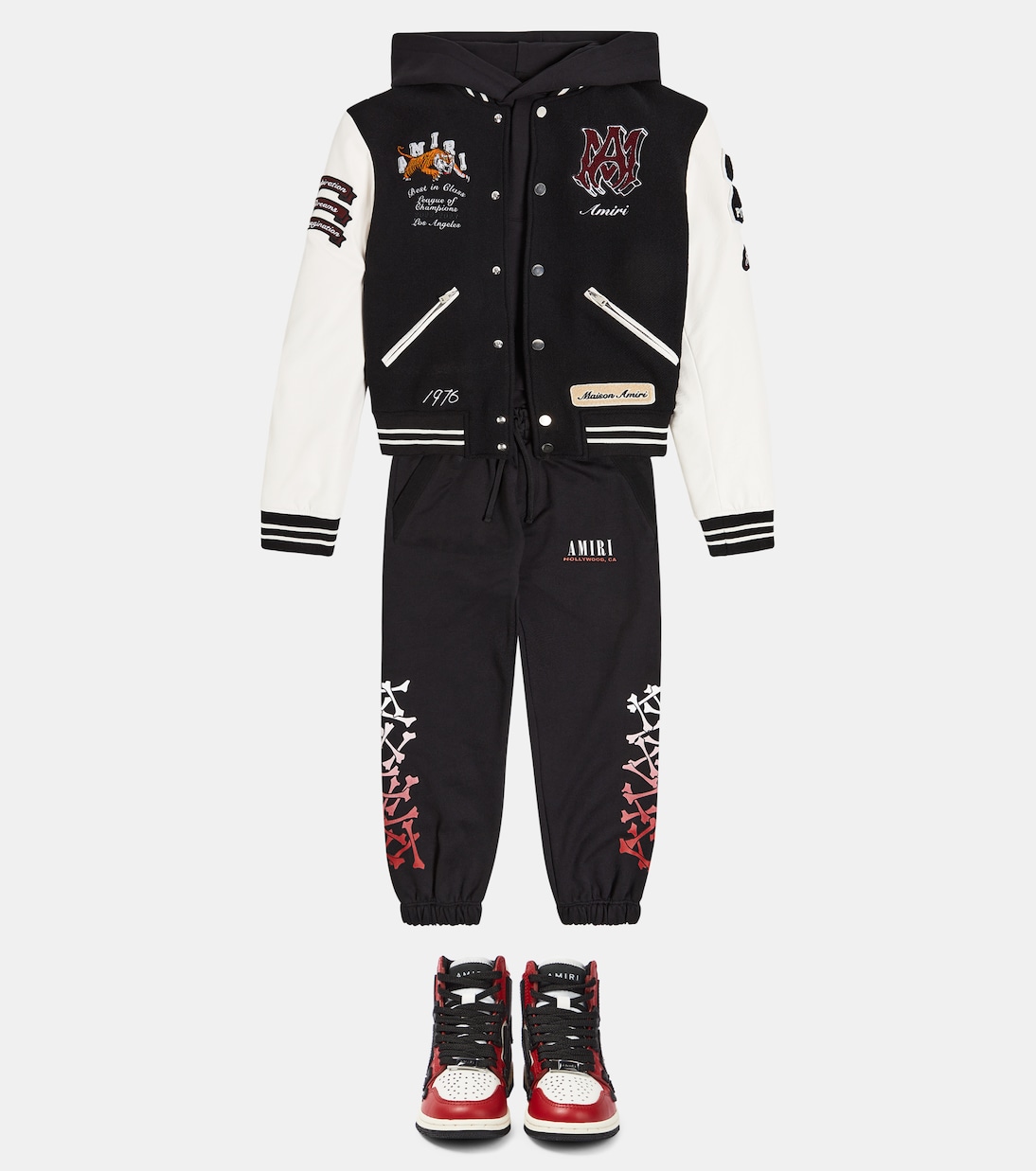 Skel Top leather high-top sneakers | Amiri Kids