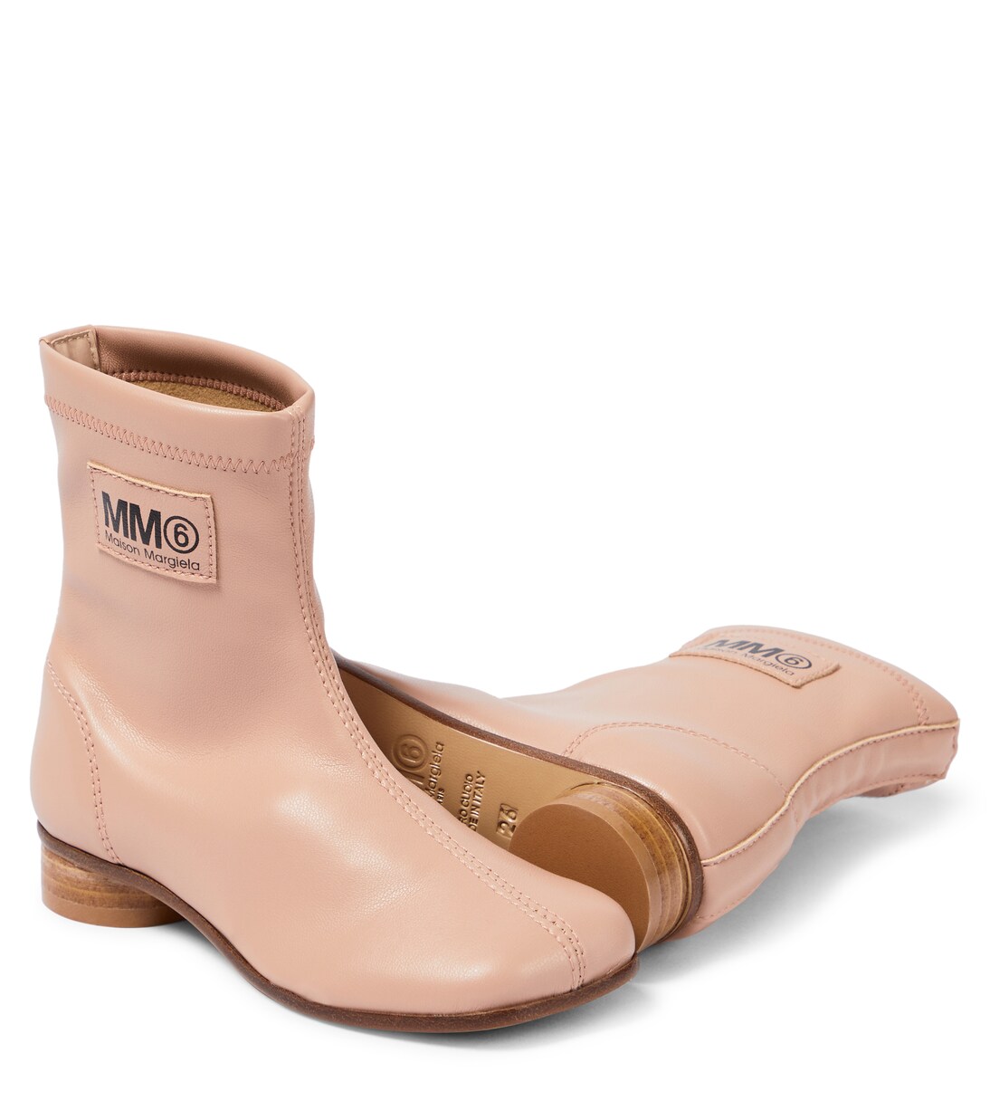 Logo leather boots | MM6 Maison Margiela Kids