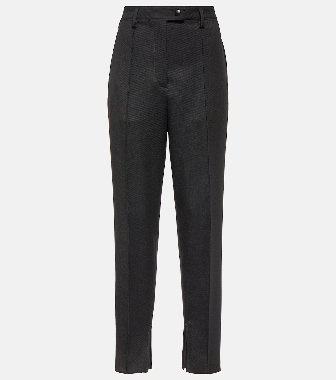 Pantalon tapered en laine mélangée | Prada