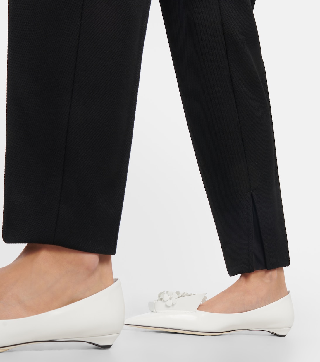 Pantalon tapered en laine mélangée | Prada