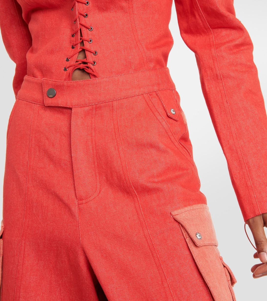 Weite High-Rise-Hose aus Baumwolle | Didu