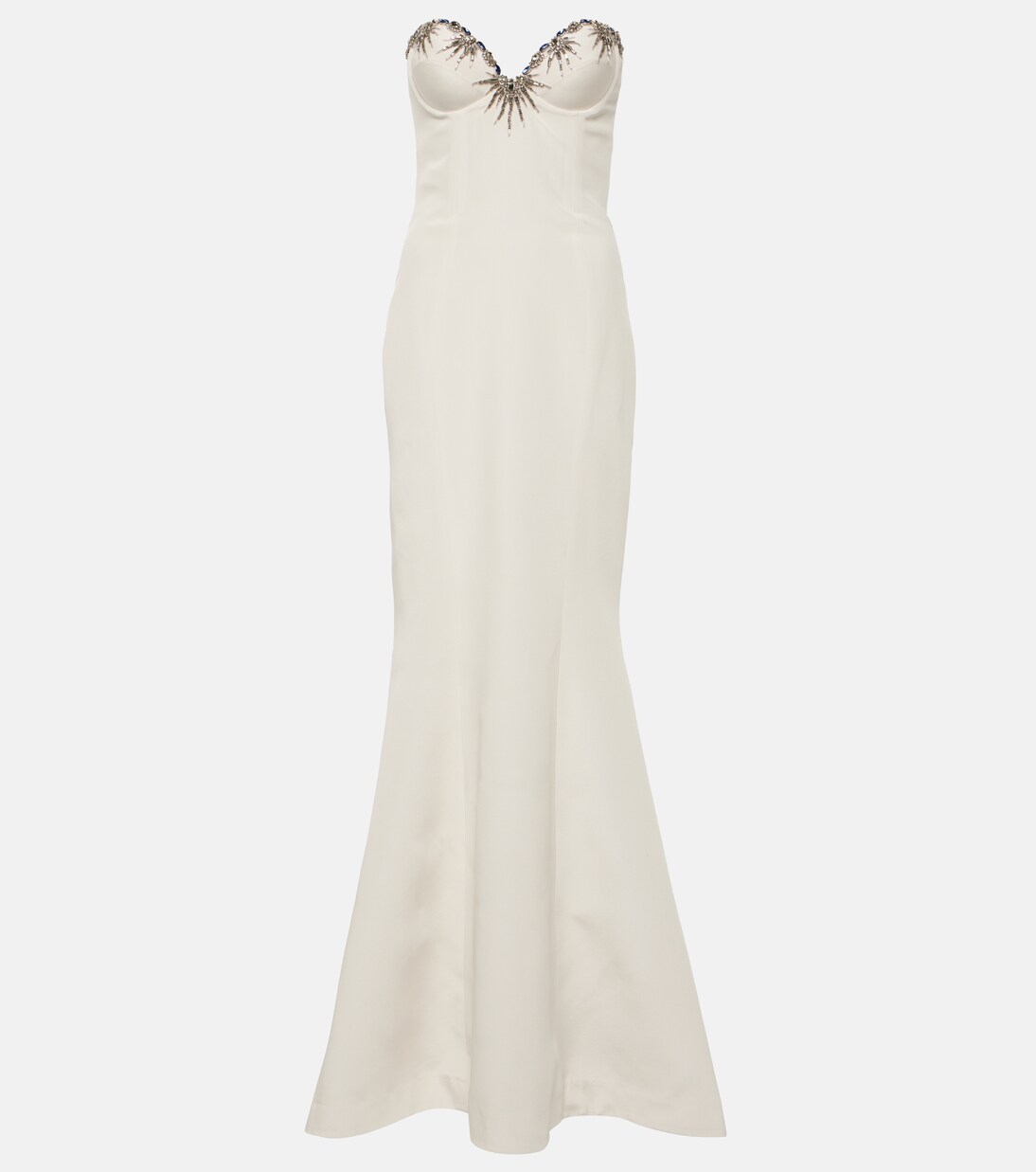 Robe longue Iris en soie à ornements | Miss Sohee