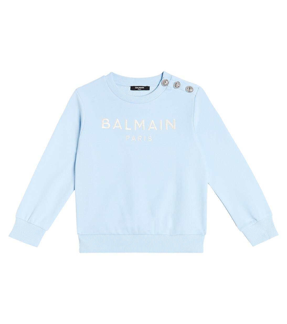 Logo cotton jersey sweatshirt | Balmain Kids
