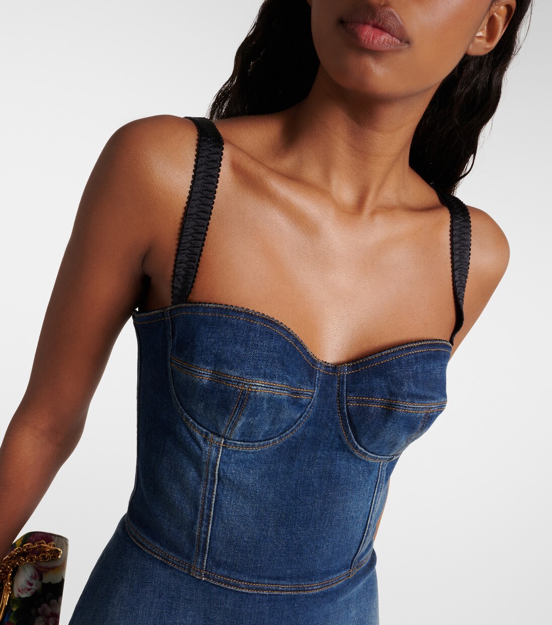 Corset denim minidress | Dolce&Gabbana