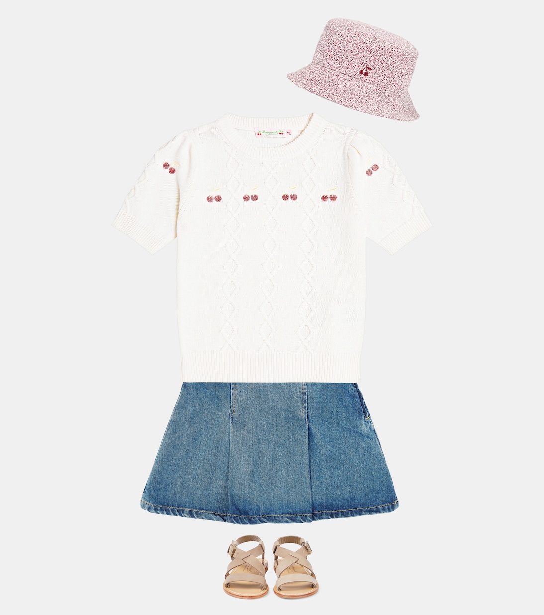 Alphonza cable-knit wool and cotton top | Bonpoint