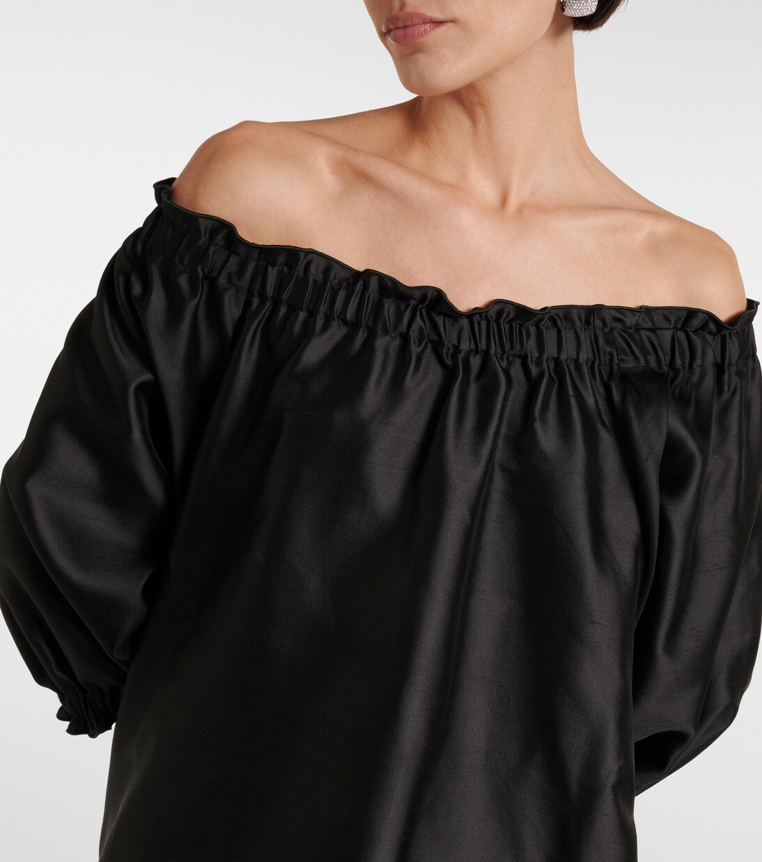 Vestido corto Lepre de algodón y seda | Max Mara