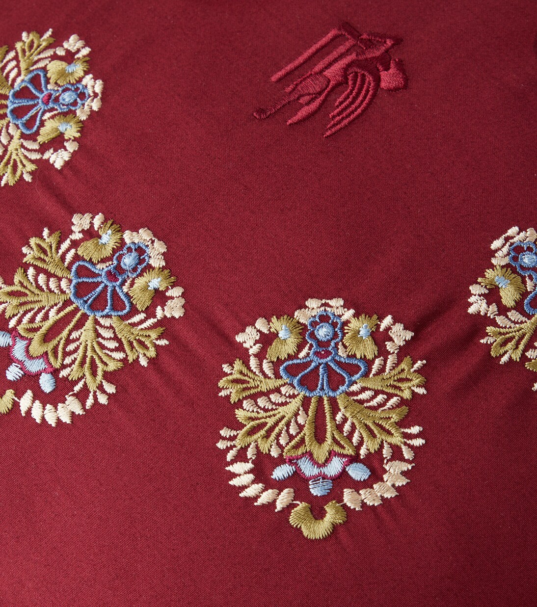 Embroidered cotton satin cushion | Etro