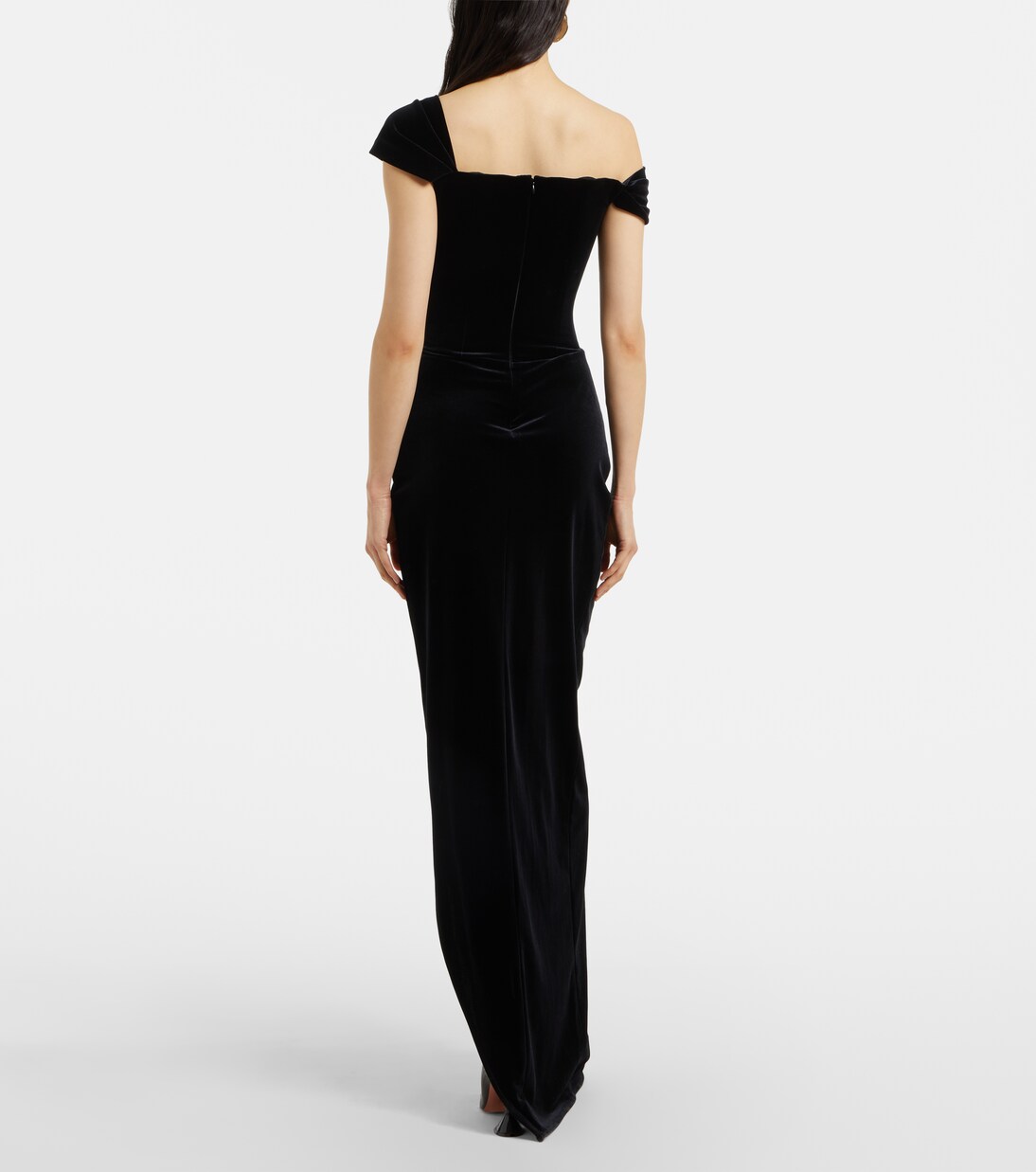 Abito lungo bustier in velluto | Alex Perry