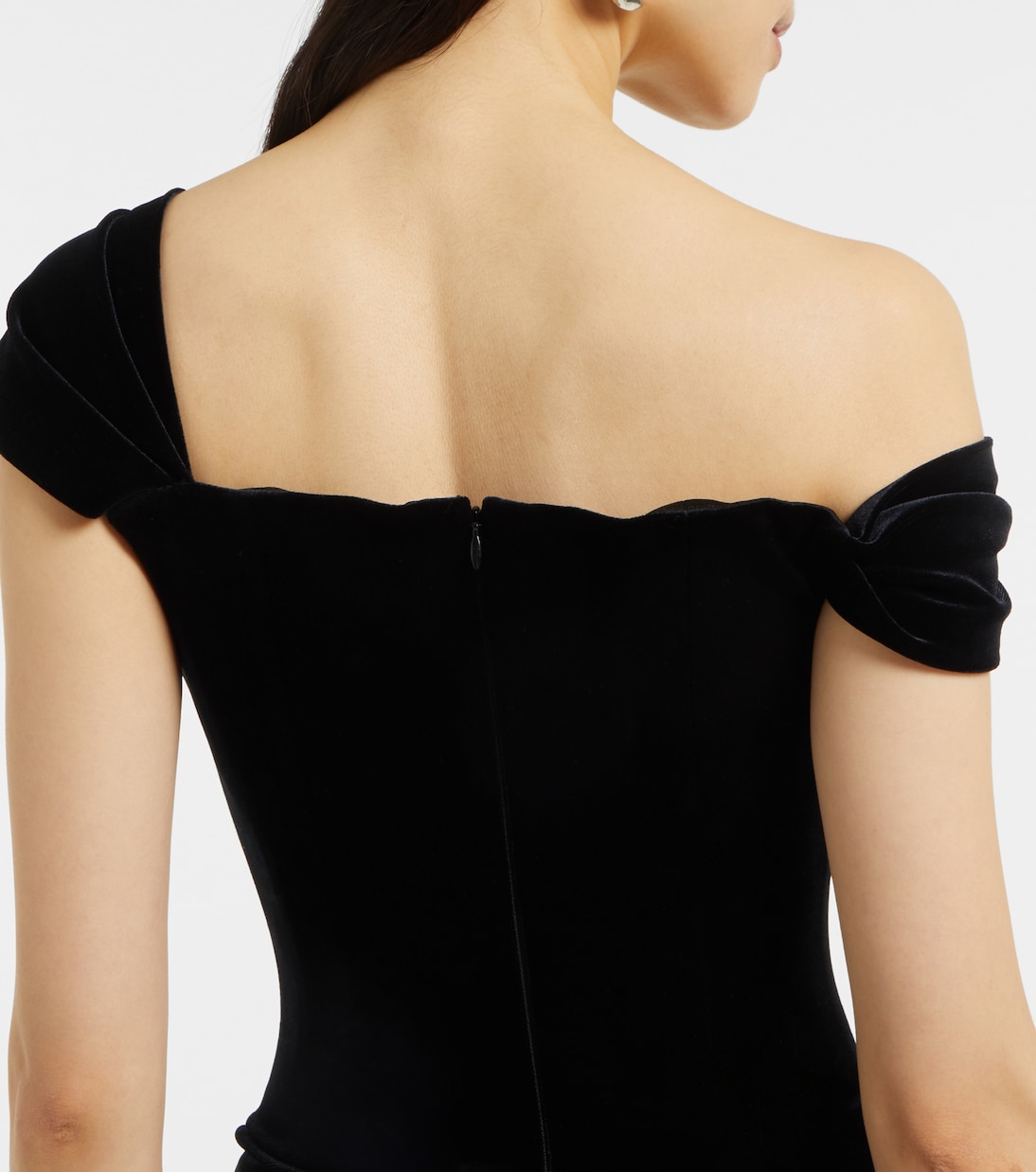 Abito lungo bustier in velluto | Alex Perry