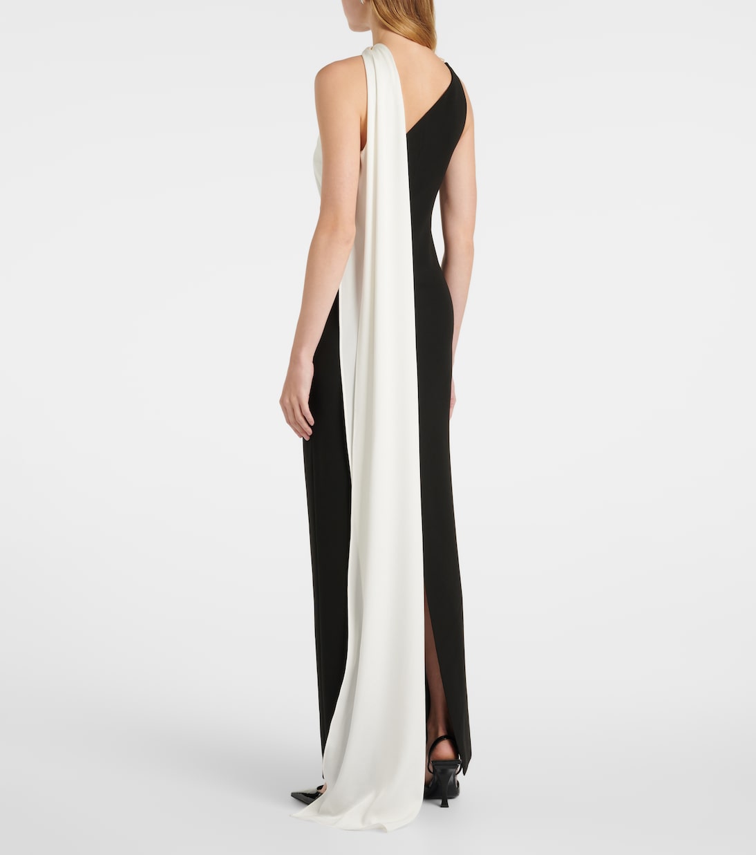 Scarf-detail one-shoulder gown | Roland Mouret