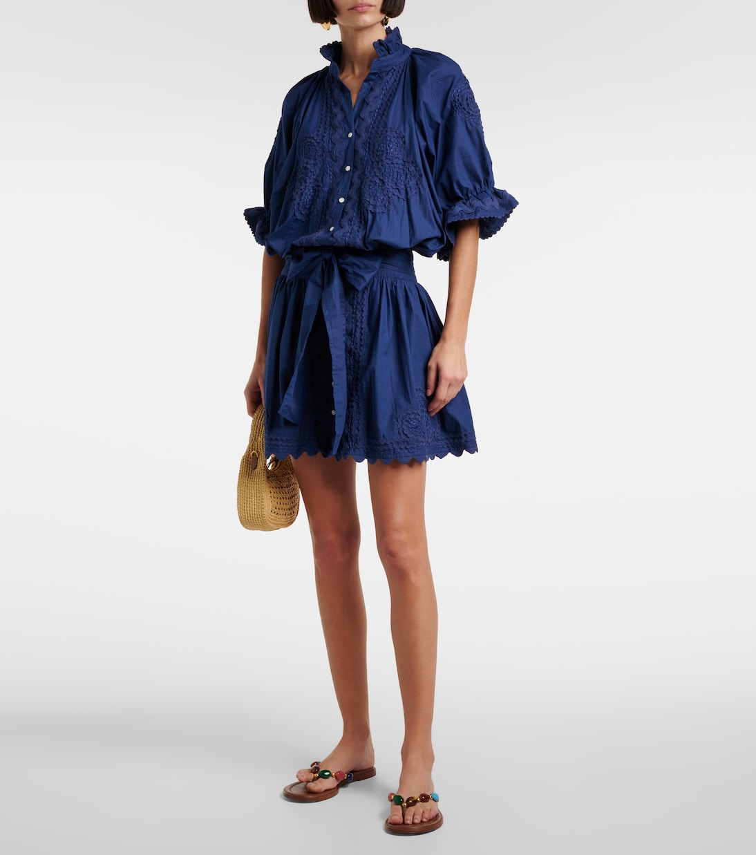 Robe brodée en coton | Juliet Dunn