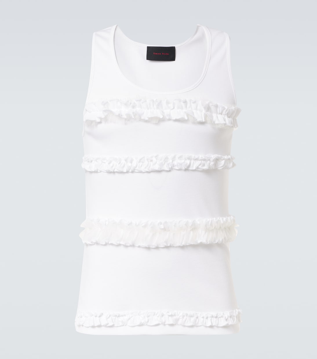 Ruffled cotton jersey tank top | Simone Rocha