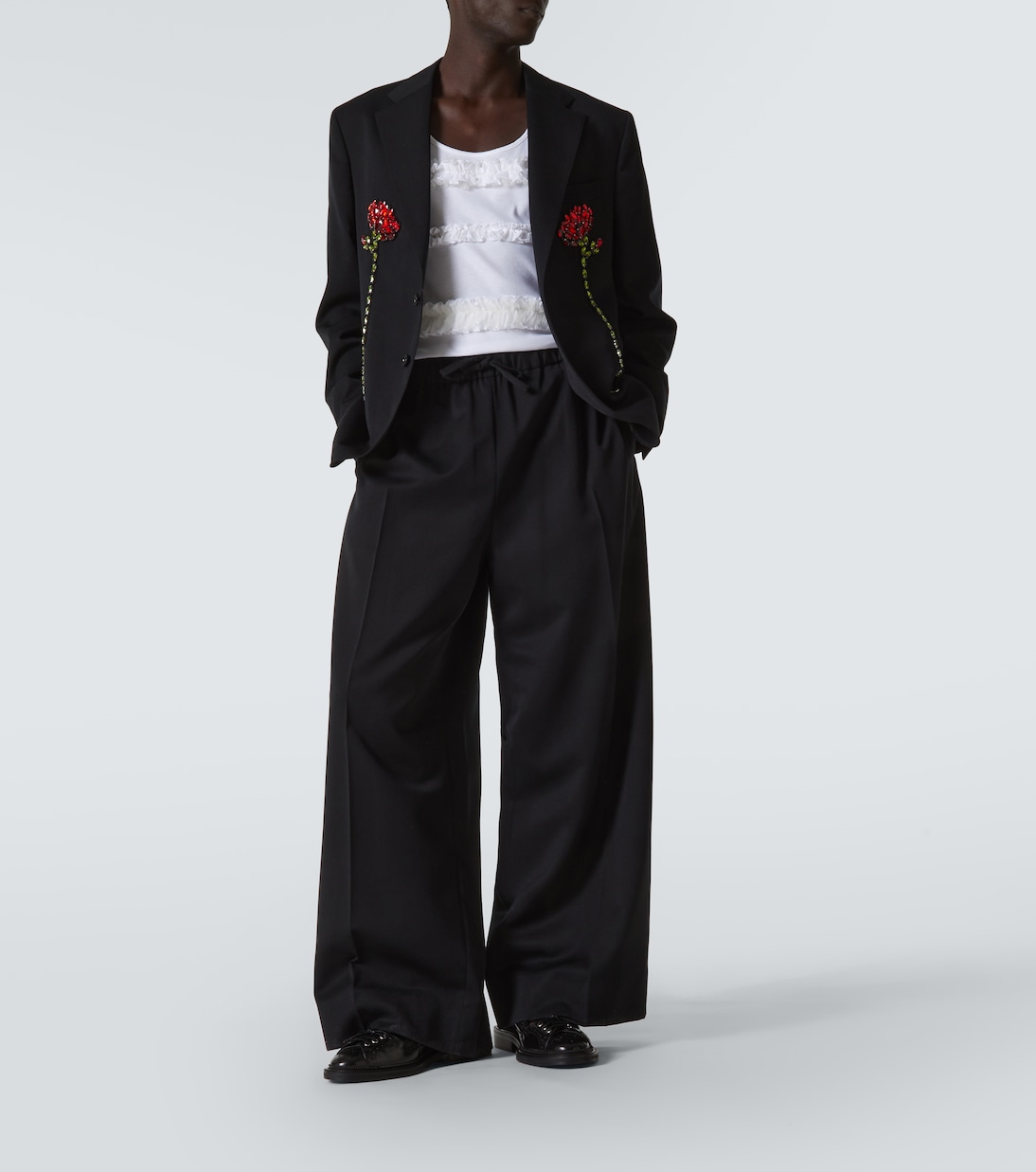 Ruffled cotton jersey tank top | Simone Rocha