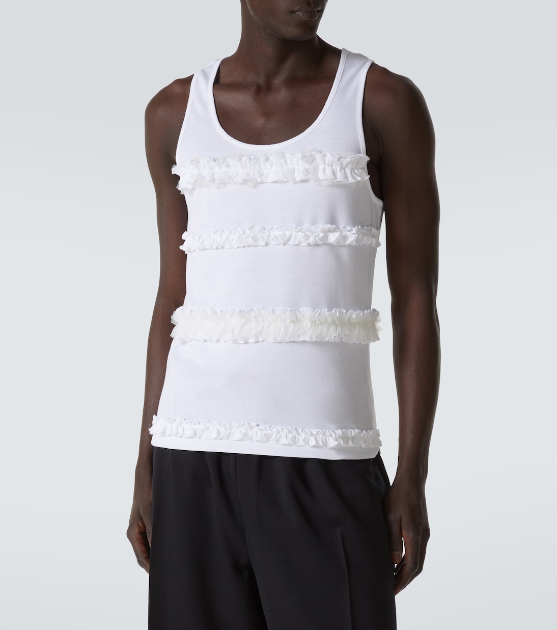 Ruffled cotton jersey tank top | Simone Rocha