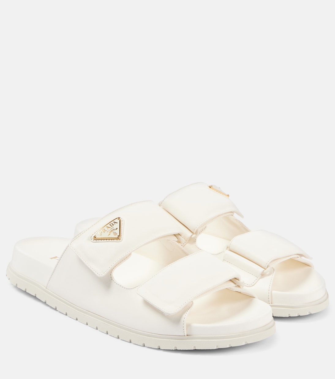 Logo leather sandals | Prada