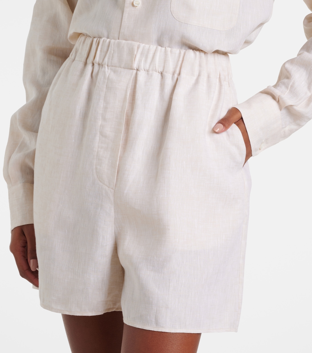 Angelo亚麻百慕大短裤 | Loro Piana