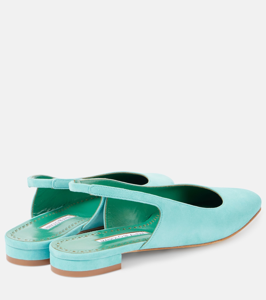 Ballerine slingback Sawra 10 in suede | Manolo Blahnik