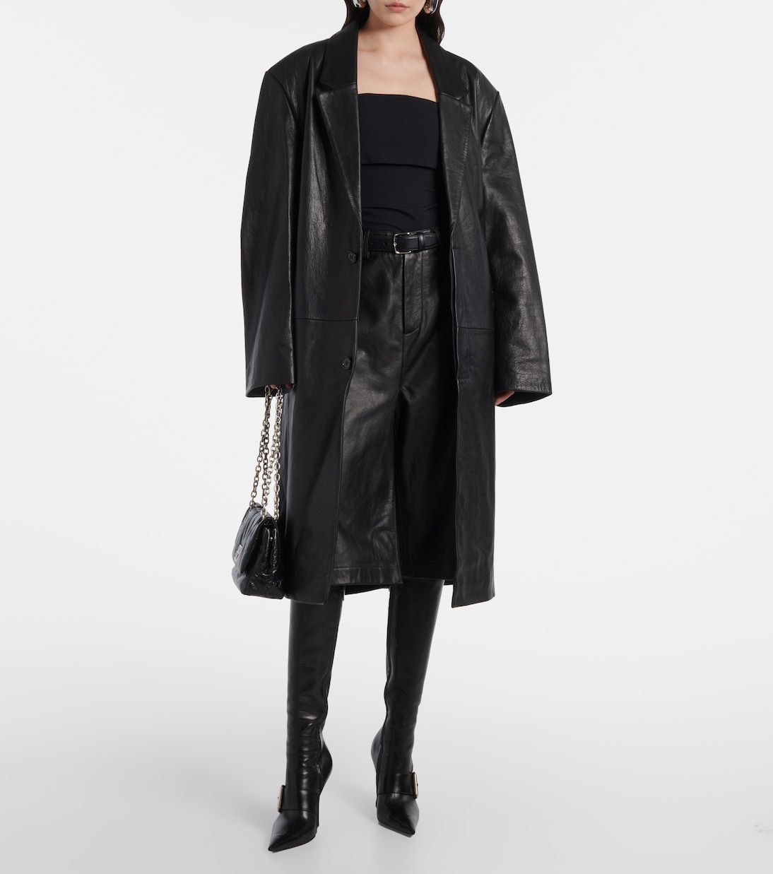 Cappotto oversize in pelle | Entire Studios