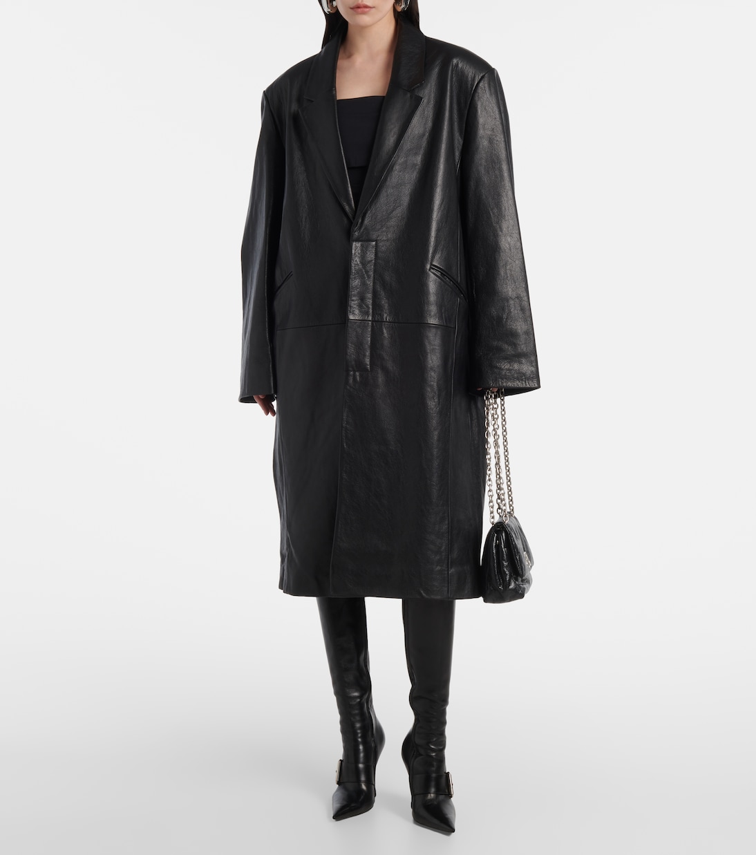 Cappotto oversize in pelle | Entire Studios