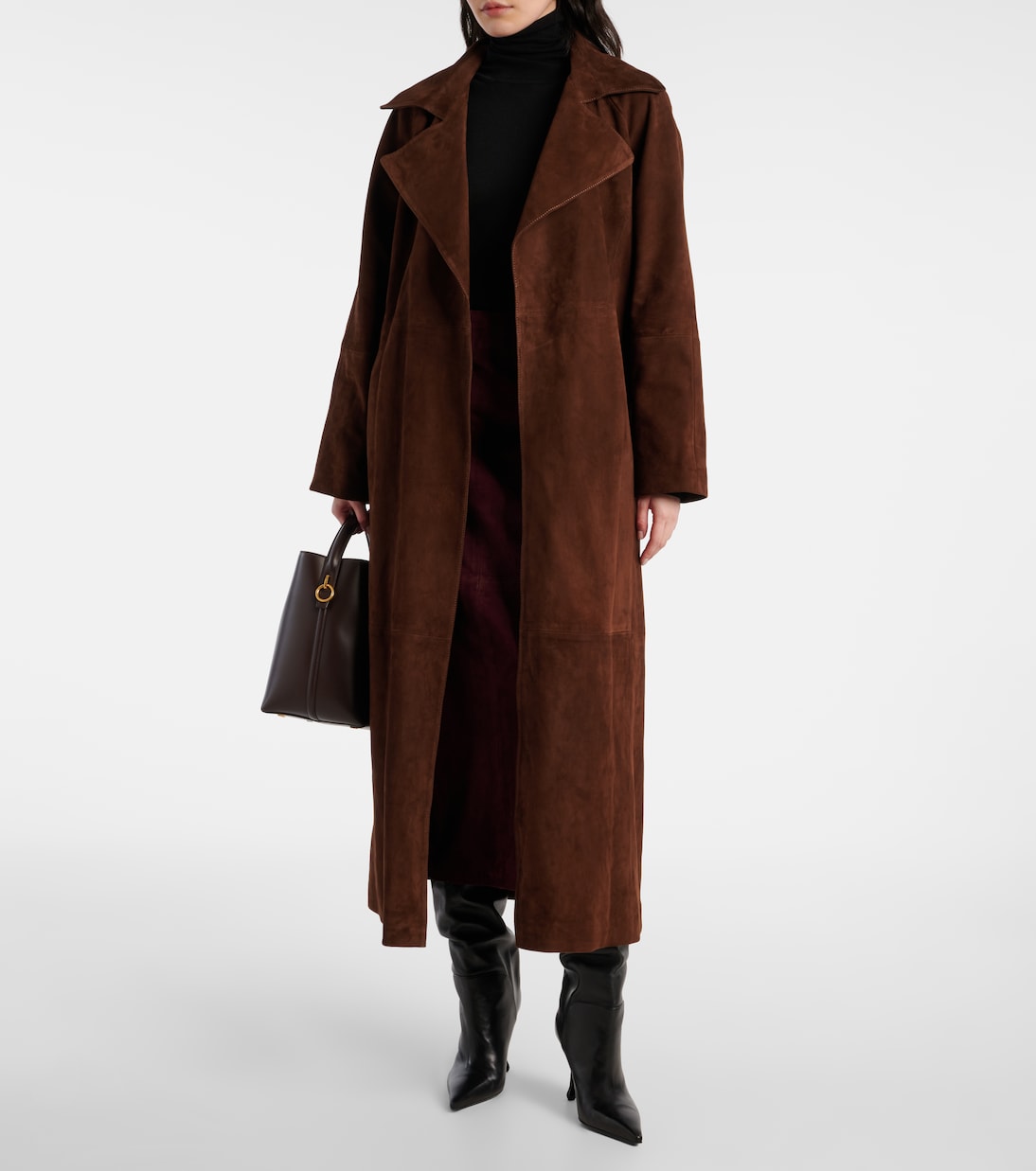 Althea suede wrap coat | Nour Hammour