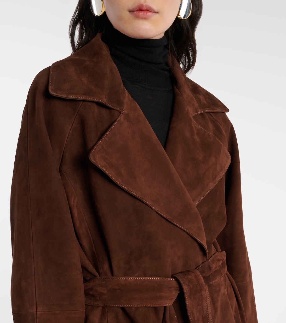 Althea suede wrap coat | Nour Hammour