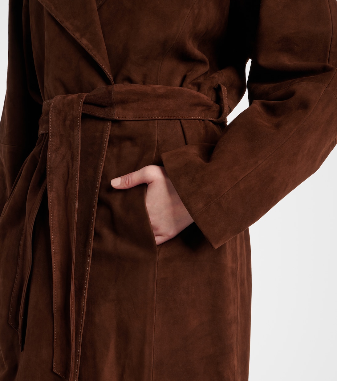 Althea suede wrap coat | Nour Hammour