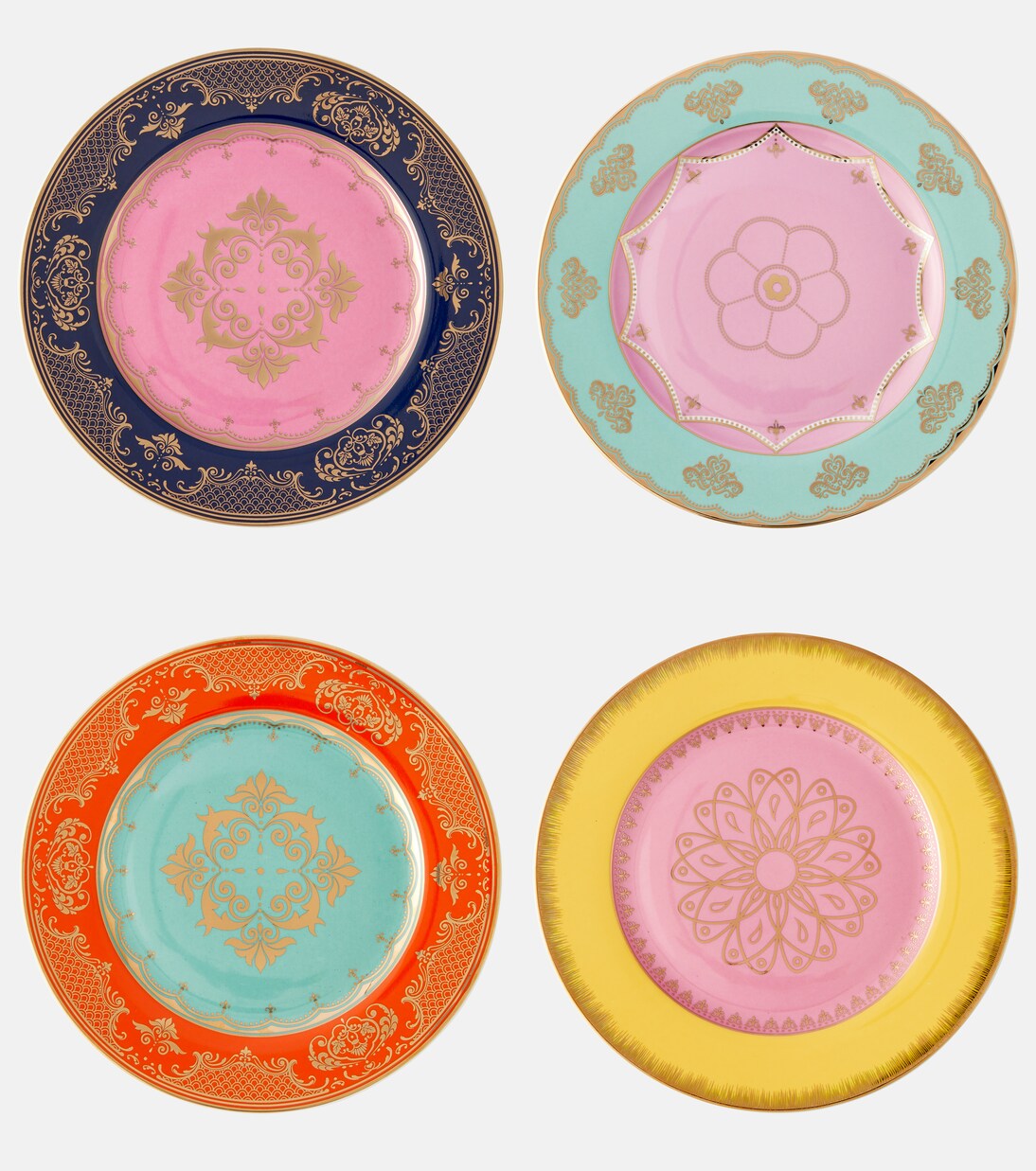 Grandpa set of 4 porcelain side plates | Polspotten