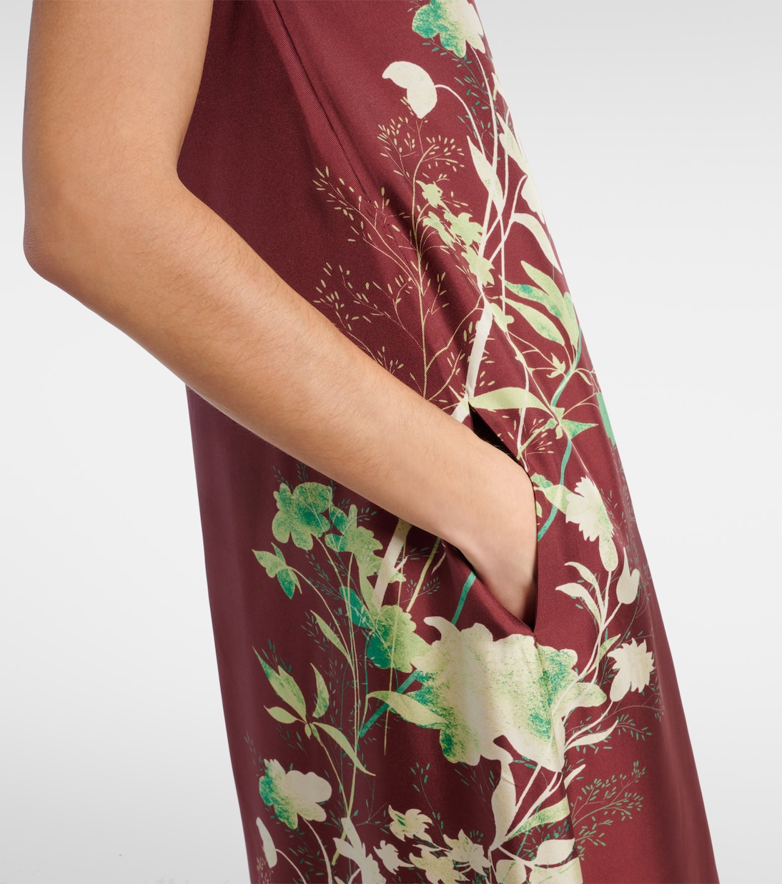 Roy floral silk twill maxi dress | La DoubleJ