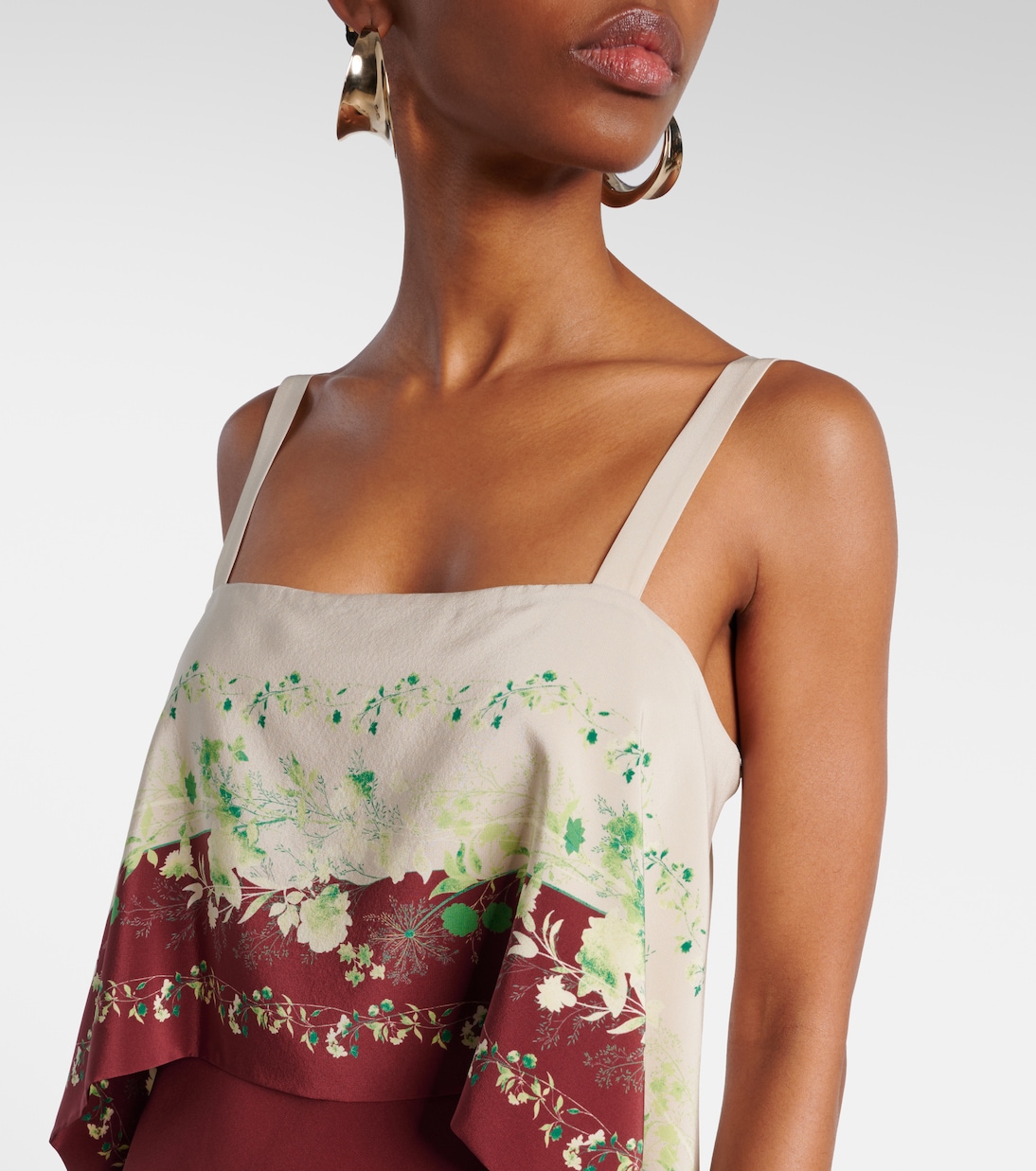 Abito lungo in seta crêpe de chine | La DoubleJ