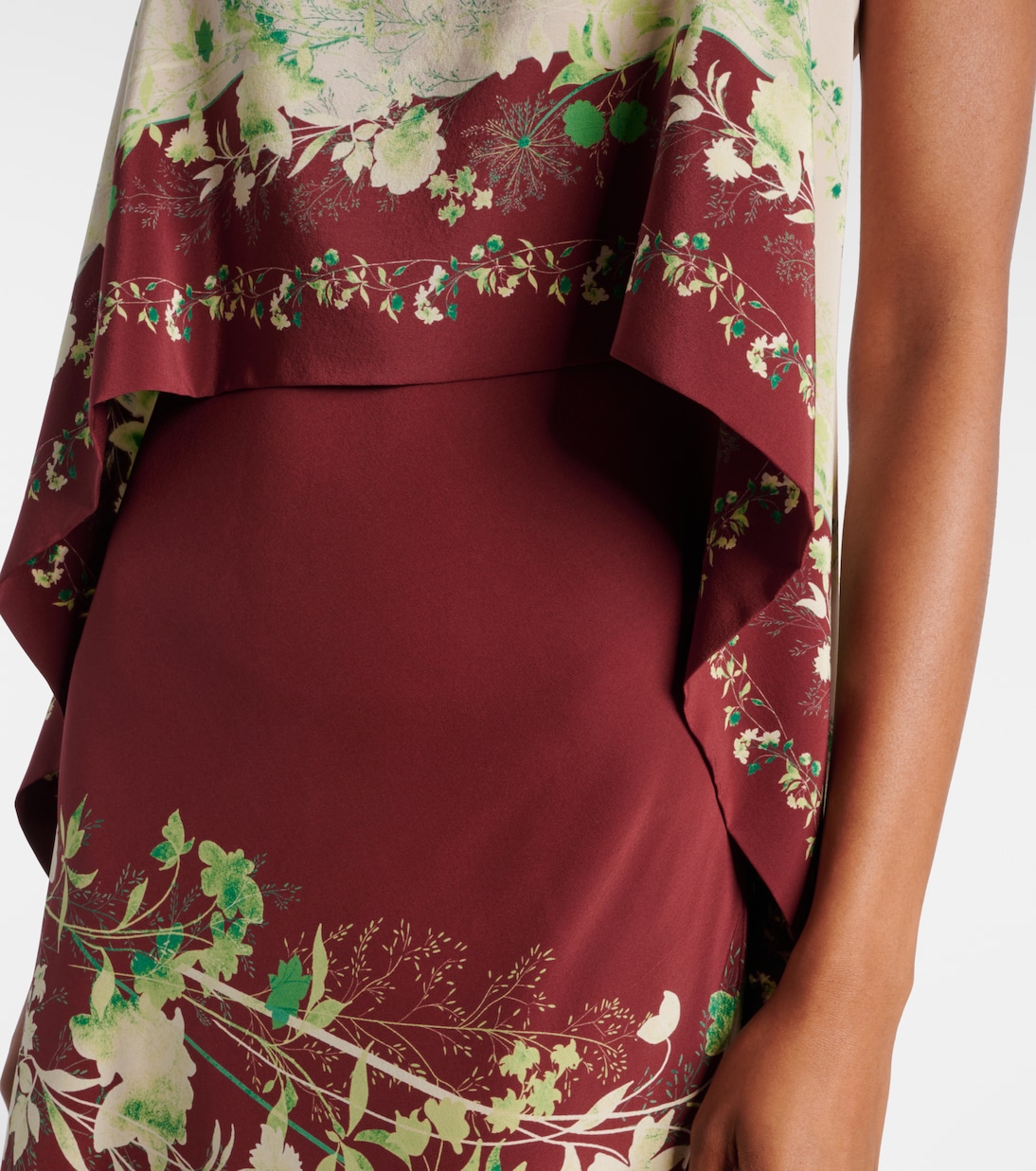 Abito lungo in seta crêpe de chine | La DoubleJ