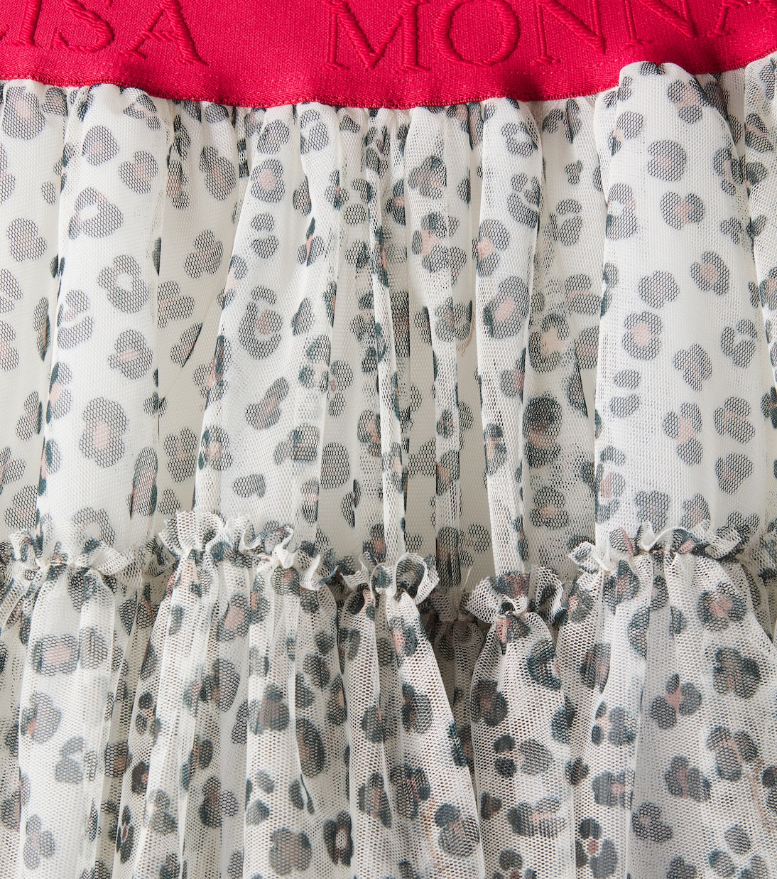 Gonna in tulle con stampa leopardata | Monnalisa