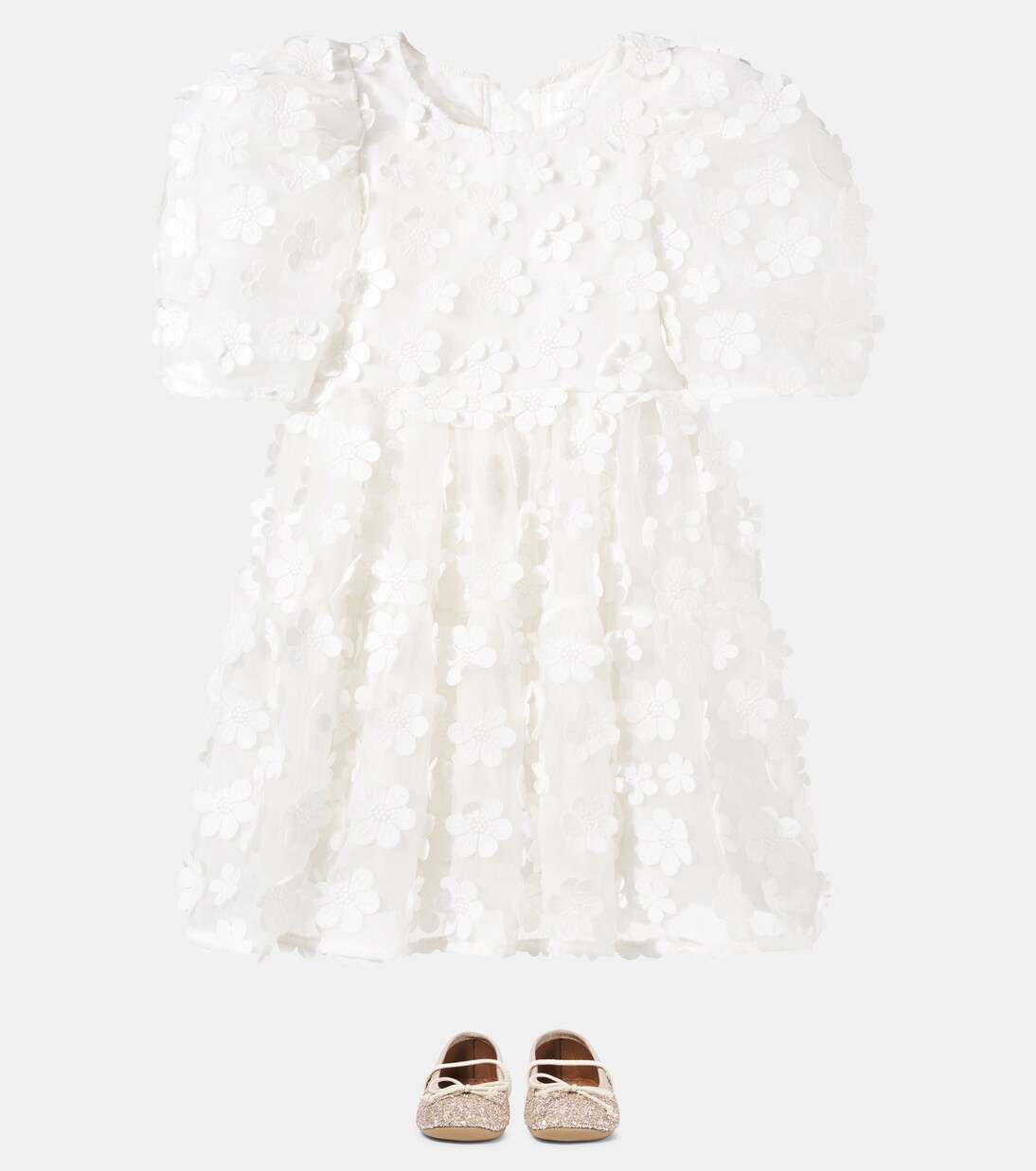 Robe à fleurs et manches bouffantes | Petite Amalie  